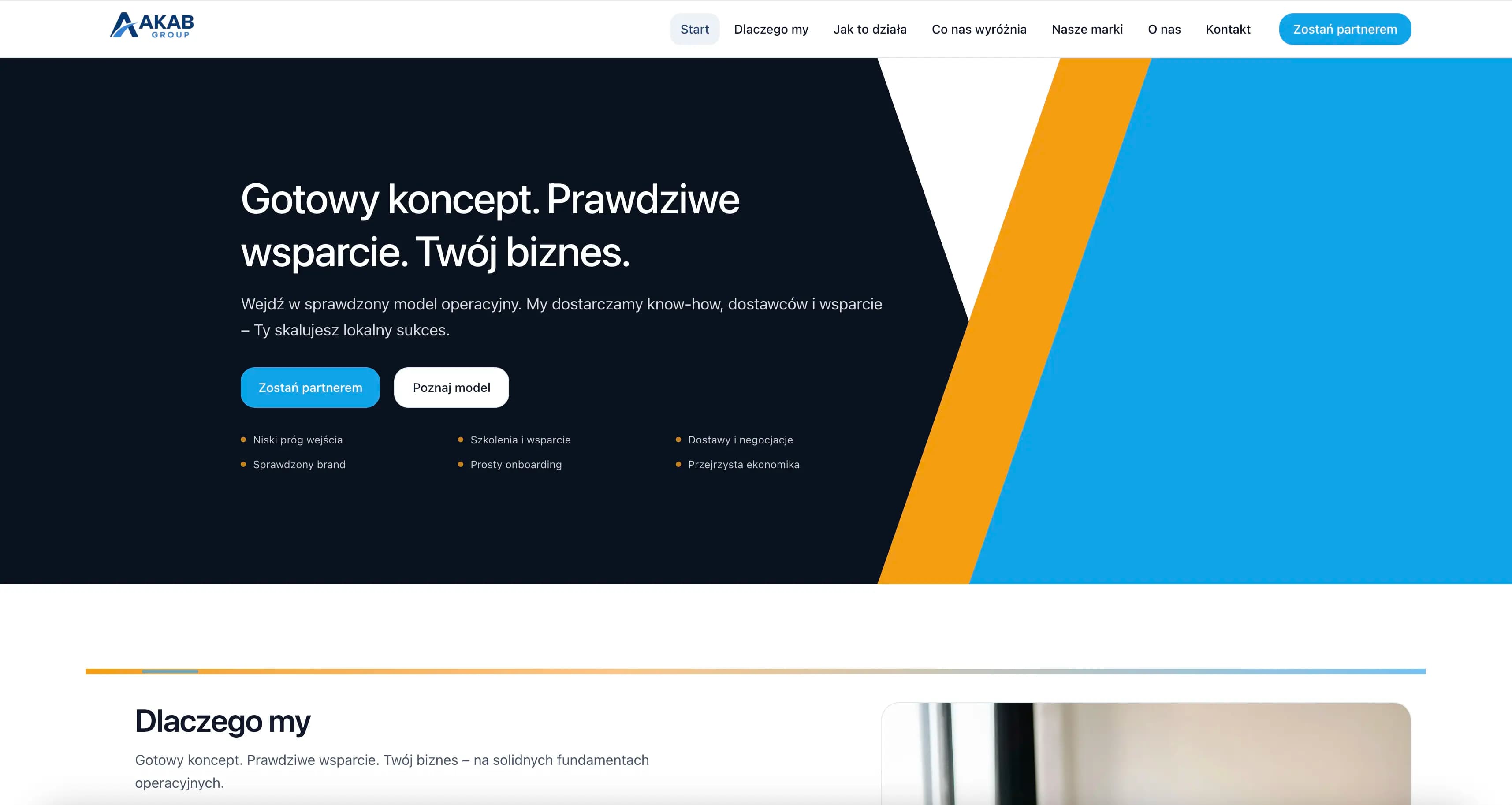 AKAB Group — podgląd strony